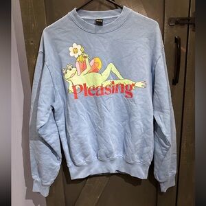 Pleasing by Harry Styles Blue Frog Graphic Sweatshirt